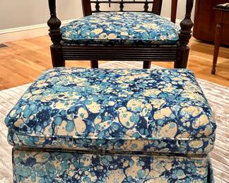 Design Center Custom Upholstered Armchair & Ottoman 