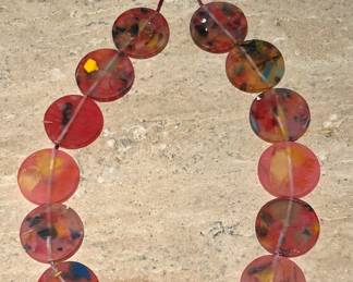 Multicolored Disc Necklace