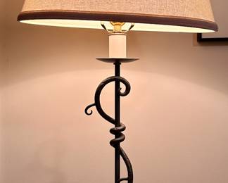 (2) Twisted Iron Lamps