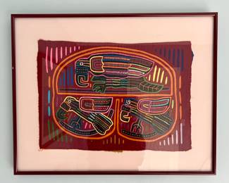 Framed Mola Artwork (Panama)