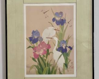 "Cranes" Print, Signed