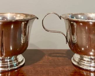 Lenox Sterling Silver Cream & Sugar Bowl
