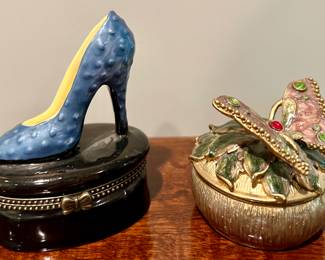 High Heel & Butterfly Trinket Boxes
