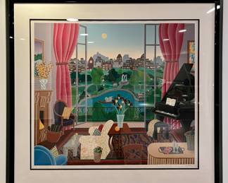 "Boston Public Gardens" Lithograph, Signed Thomas McKnight 46/200