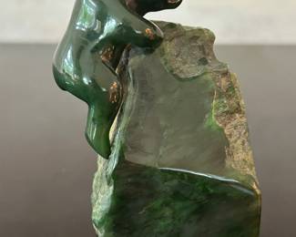 Nephrite Jade Climbing Bear