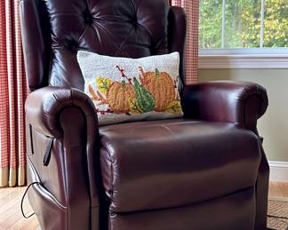 Power Leather Lift Recliner with Okin Hardware