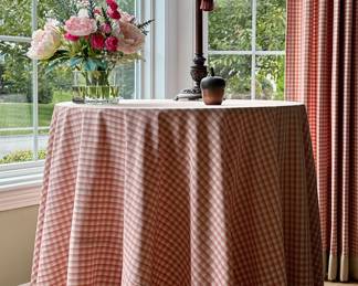 Free Form Table with Custom Tablecloth