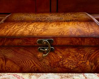 Carved Wood Storage Box