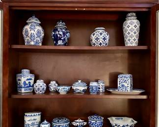Blue & White Ginger Jars & Assorted Decor