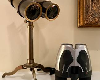Binoculars with Stand & Brookstone Binoculars (right)
