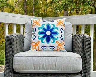 (3) Beach Craft Wicker Armchairs