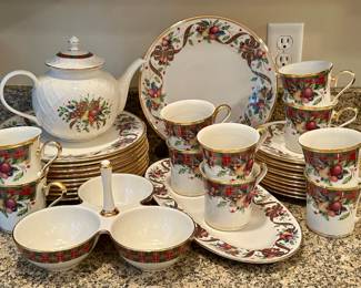 Lenox "Holiday Tartan" China Set - Service for 12