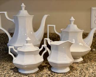 Coffee Pot, Tea Pot, Creamer & Sugar Set