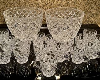 (2) Punch Bowl Sets with 8 Cups