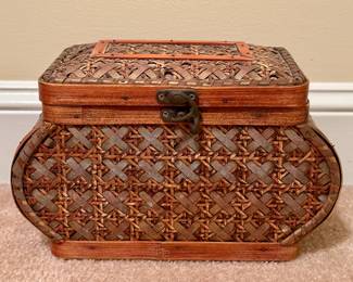 Woven Wicker Storage Box