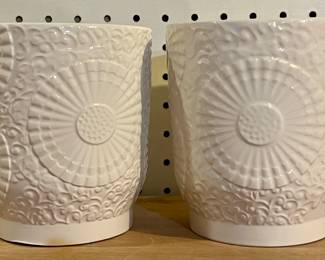 (2) Textured Planters