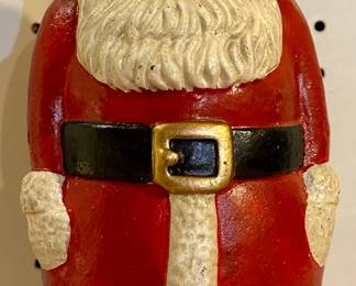 Hand Painted Cast Iron Santa