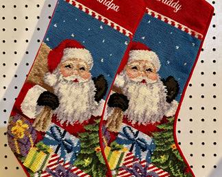 "Daddy" & "Grandpa" Cross Stitch Stockings