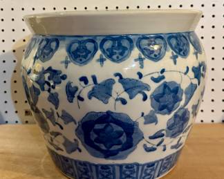 Blue & White Planter