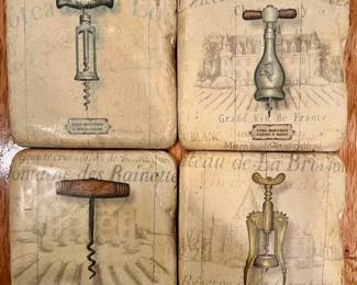 (4) Wine Opener Coasters