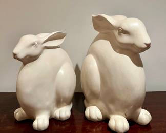 (2) Decorative Rabbits