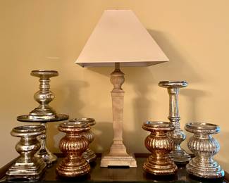 Mercury Glass Candlesticks