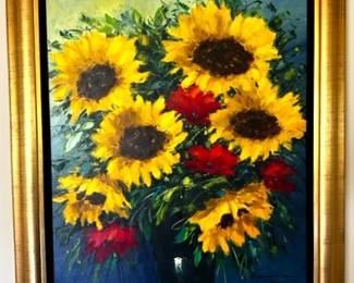 Original still life oil painting by Christian Nesvadba 28"x32" approx.