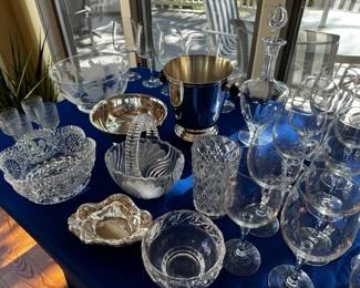 Great glassware and silverplate