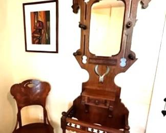 Antique Coat Rack and Umbrella stand