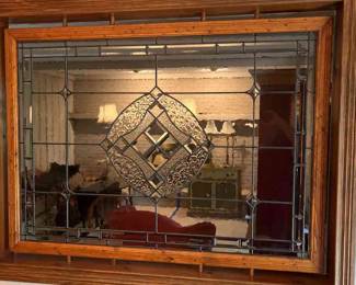 001 Beveled Leaded Glass Window by Local Zionsville Artist