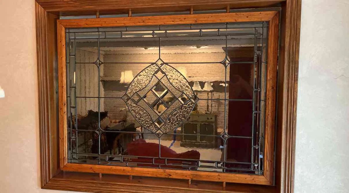 001 Beveled Leaded Glass Window by Local Zionsville Artist