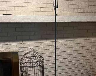 Decorative Bird Cage And Floor Lamp