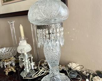 Cut Glass Lamp - 2 of these beauties - can by them as a pair for a discount, or buy just one