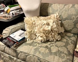 Sewing model/form, super comfy sofa, throw pillows, and more!