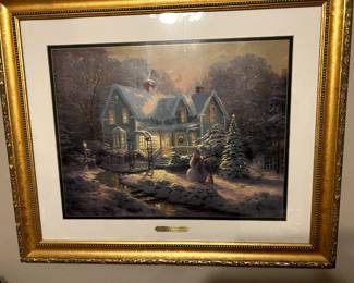 Thomas Kinkade Christmas Print - comes with Certificate of Authenticity