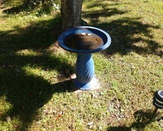 Blue bird bath