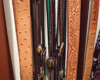 Many bolo ties. All very unique.