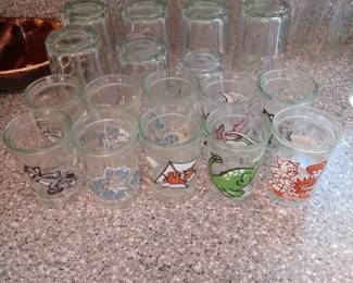 Vintage jelly glasses 
