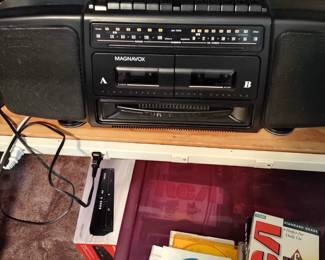 Boom box with speakers