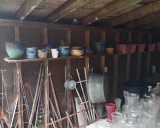 Great selection of ceramic and plastic pots