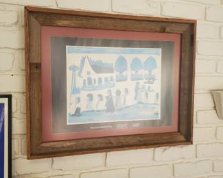 Clementine hunter signed and numbered poster