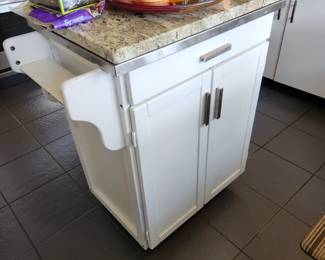 Kitchen island on wheels