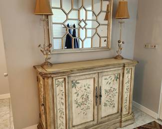 Painted cabinet by Pulaski. Very heavy, BUYER must bring moving help