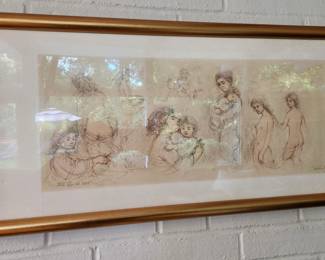 "Dream Sketchbook" by Edna Hibel, COA on back