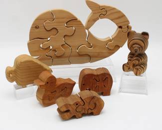 Wooden Animal Puzzle Blocks
