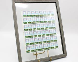 Framed 48 Stamp Sheet #8750 World Jamboree 1967 Idaho, USA
