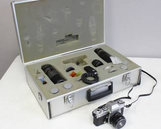 Ricoh Singlex II Camera & Accessories in Case
