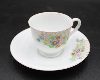 JIAC Occupied Japan Gilded Teacup & Saucer
