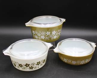 Pyrex Spring Blossom Casserole Dish w/Lid (Set of 3)
