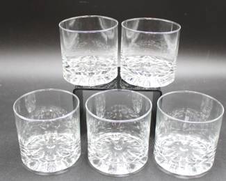 Glass Tumblers w/Textured Bumpy Base (Set of 5)

